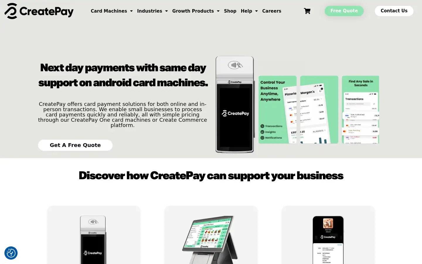 Screenshot of createpay.com
