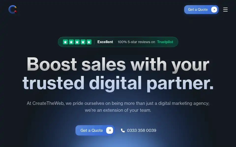Screenshot of createtheweb.co.uk