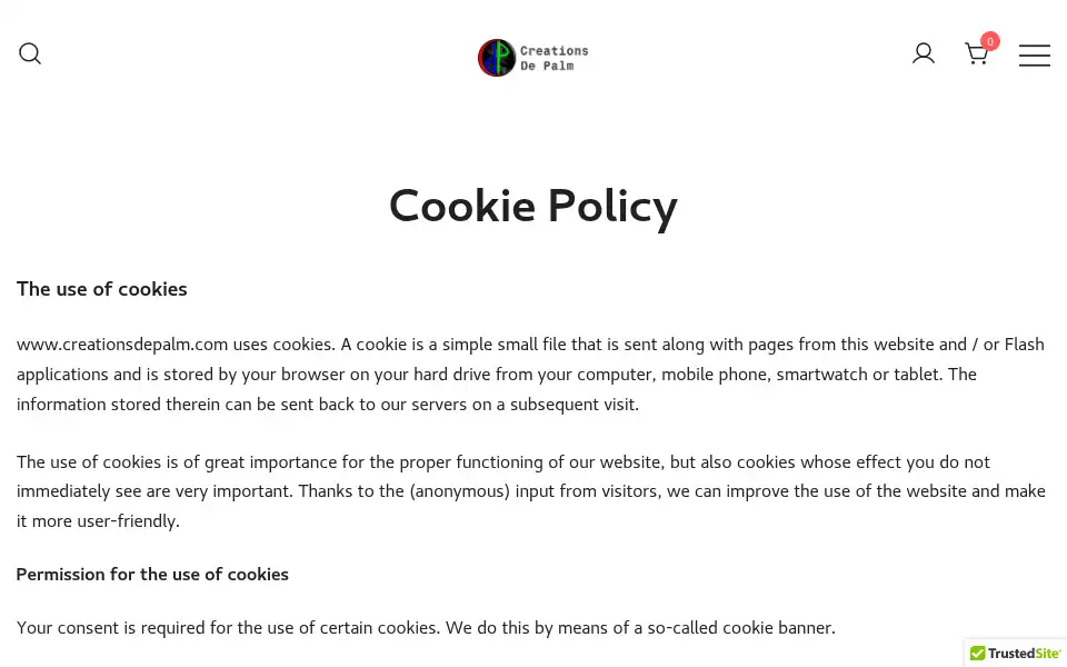 Screenshot of creationsdepalm.com