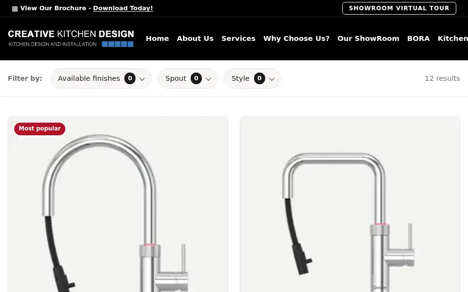 Screenshot of creative-kitchen-design.co.uk