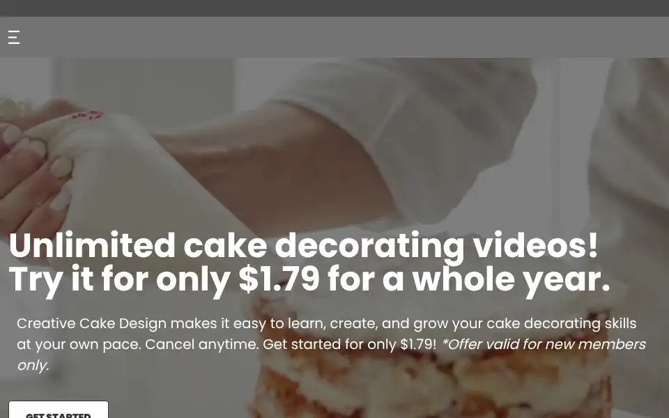 Screenshot of creativecakedesign.com