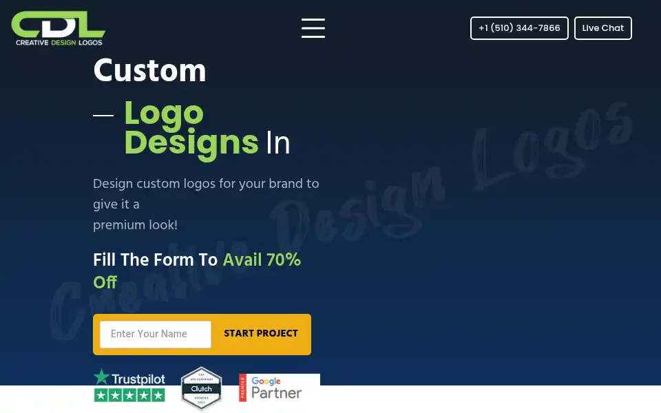 Screenshot of creativedesignlogos.com