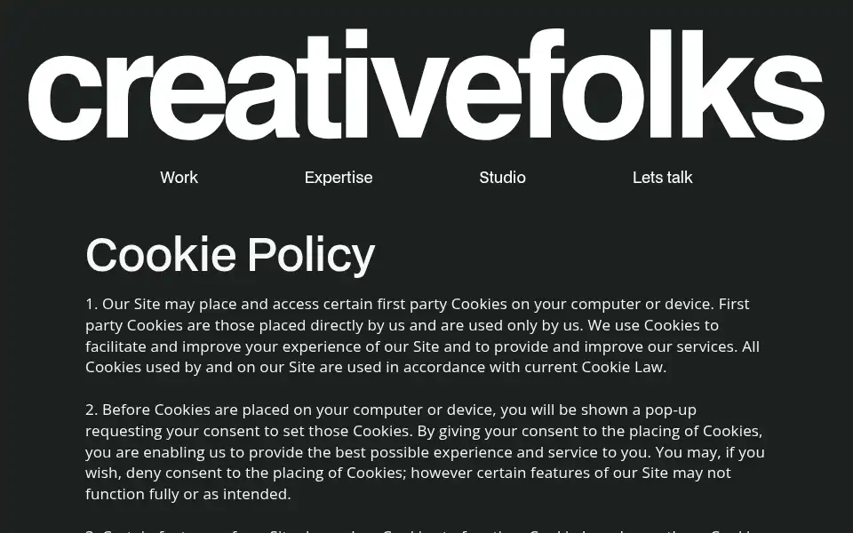 Screenshot of creativefolks.co.uk