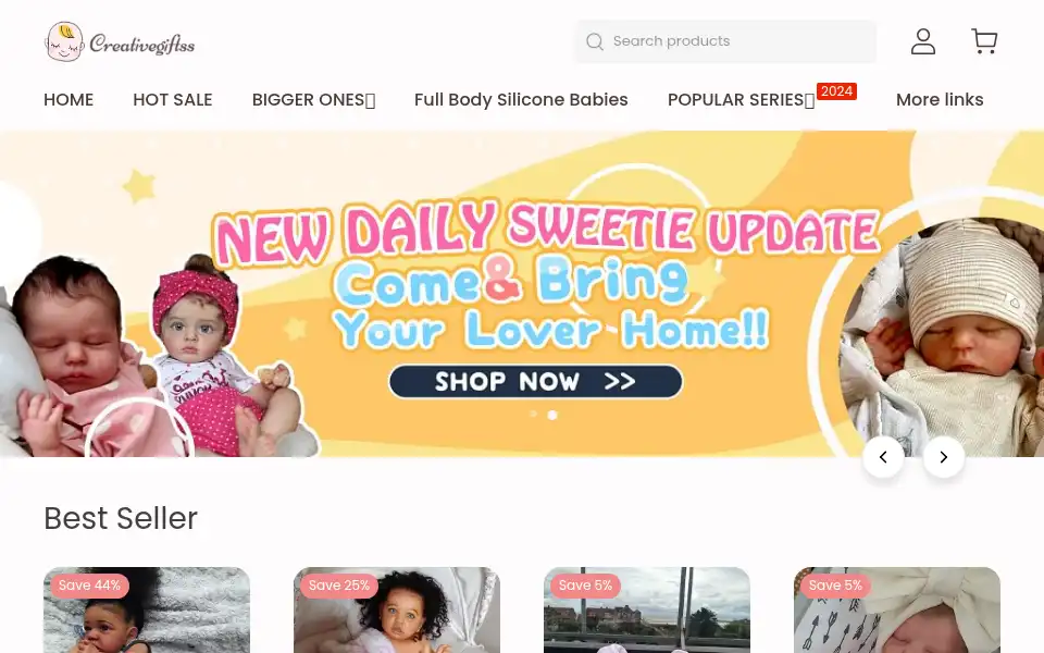 Screenshot of creativegiftss.com
