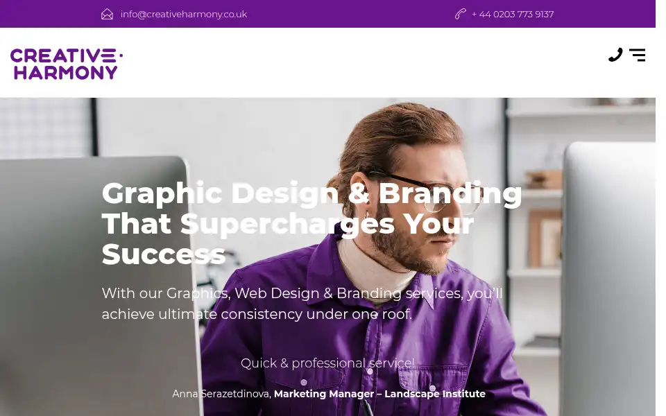 Screenshot of creativeharmony.co.uk