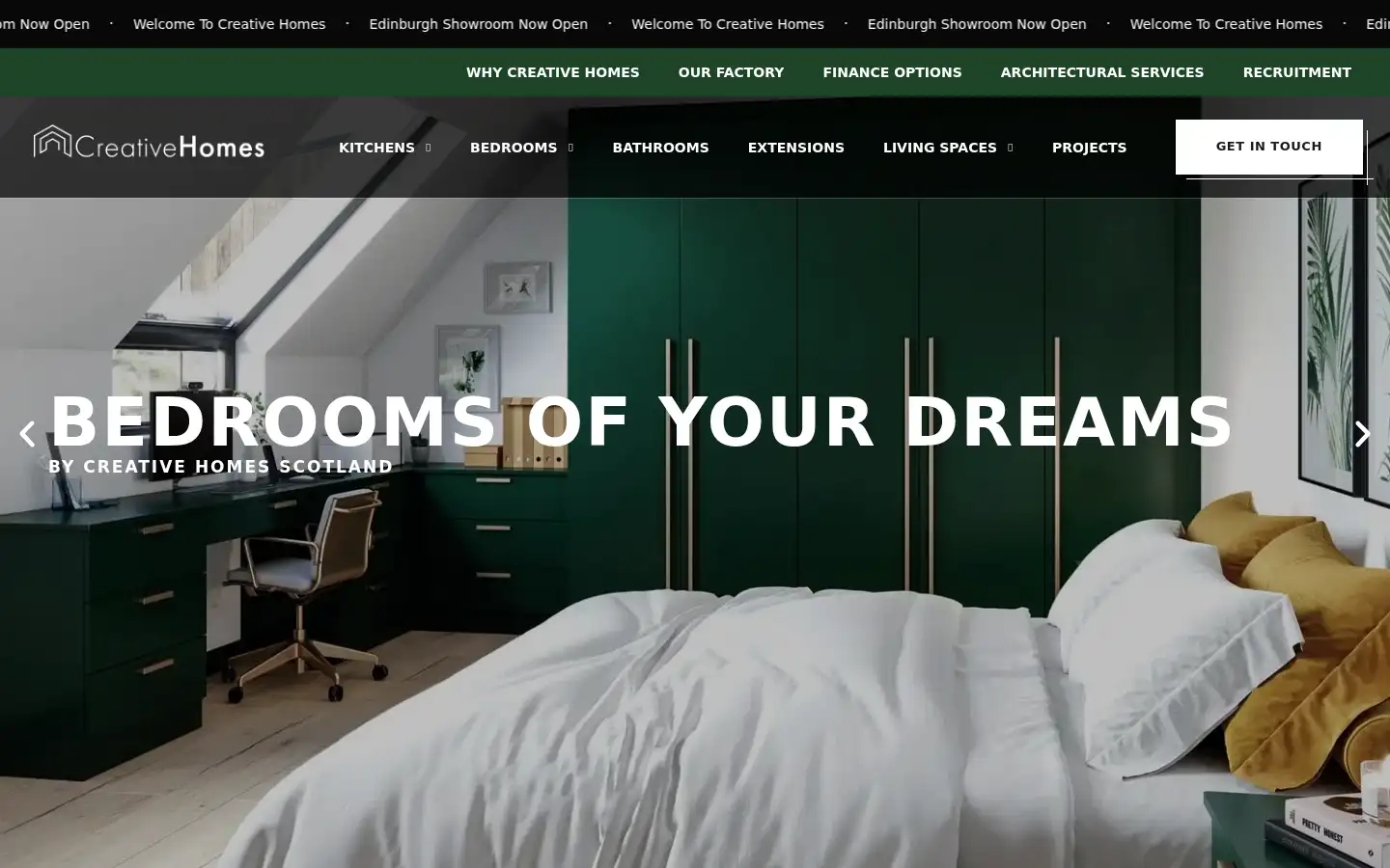 Screenshot of creativehomesscotland.co.uk
