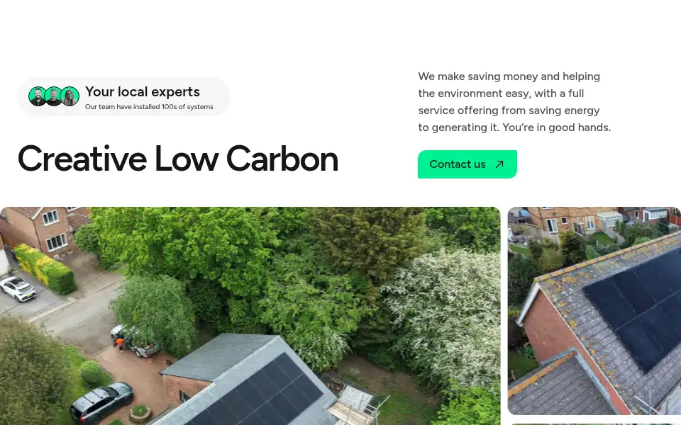 Screenshot of creativelowcarbon.co.uk