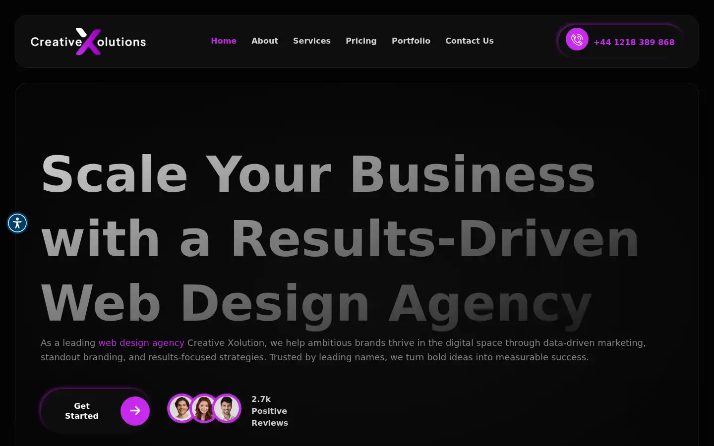 Screenshot of creativexolutions.net