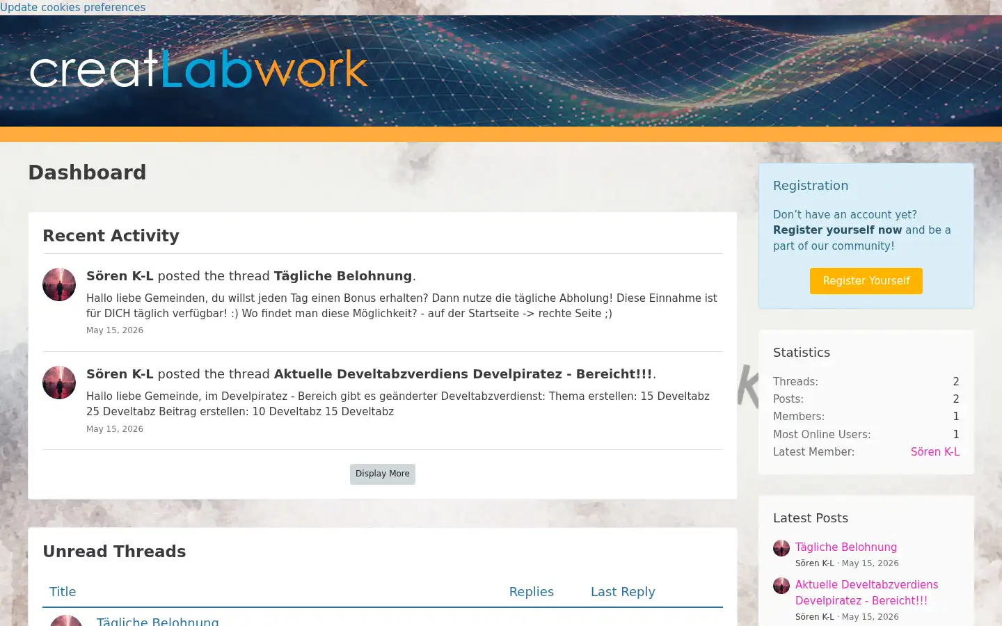 Screenshot of creatlabwork.de