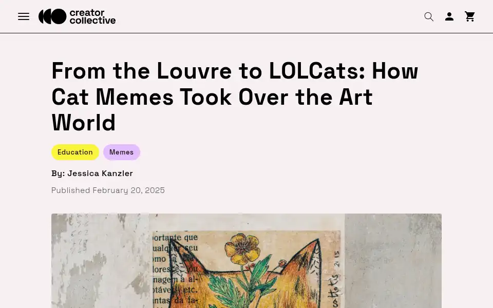 Screenshot of creatorcollective.art
