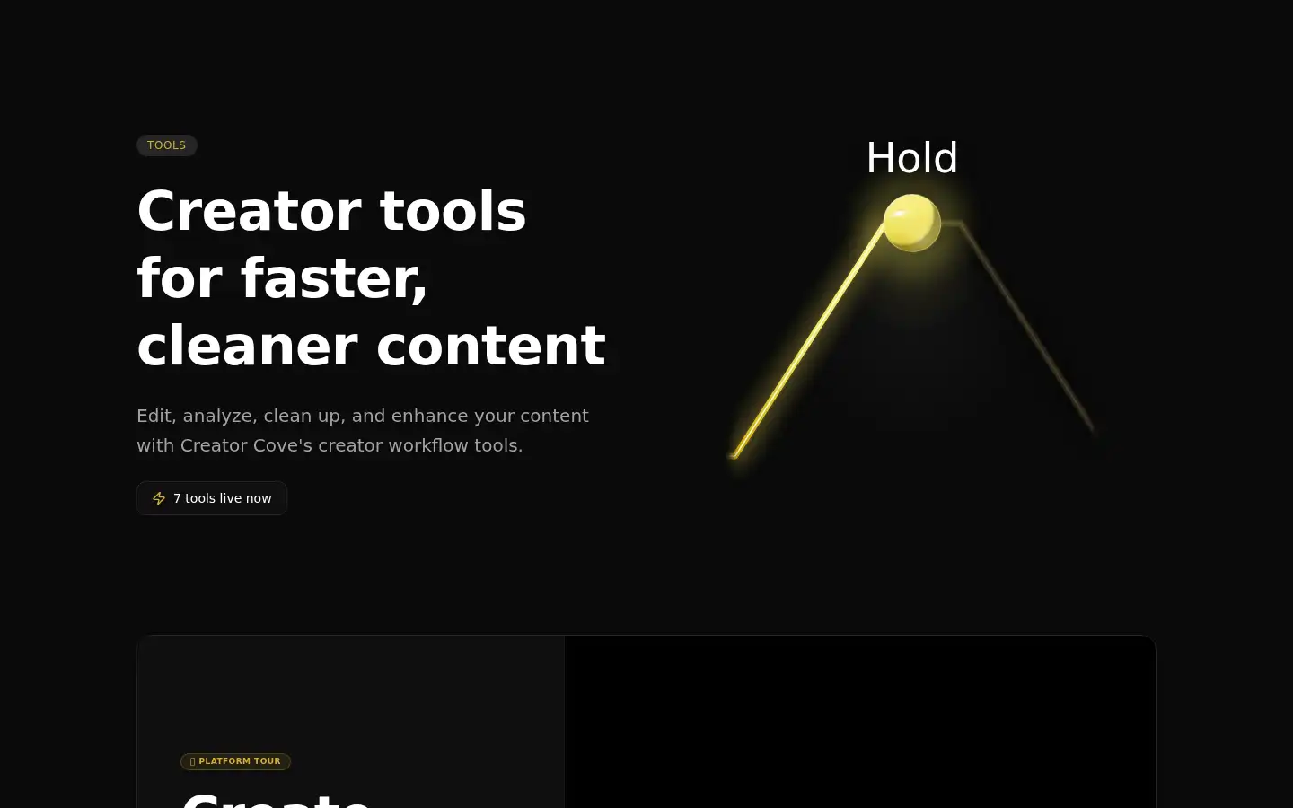 Screenshot of creatorcove.app