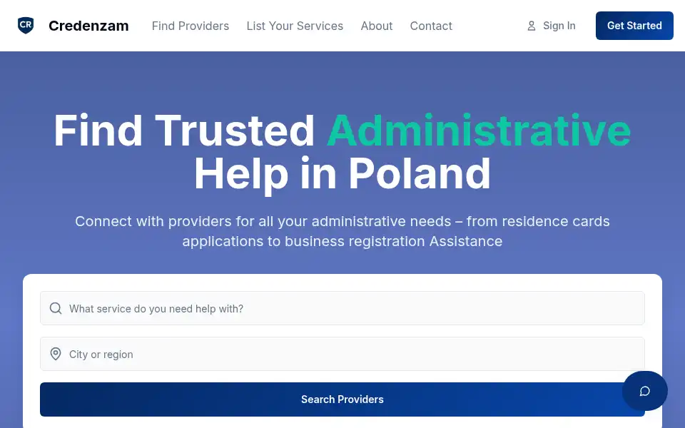 Screenshot of credenzam.pl