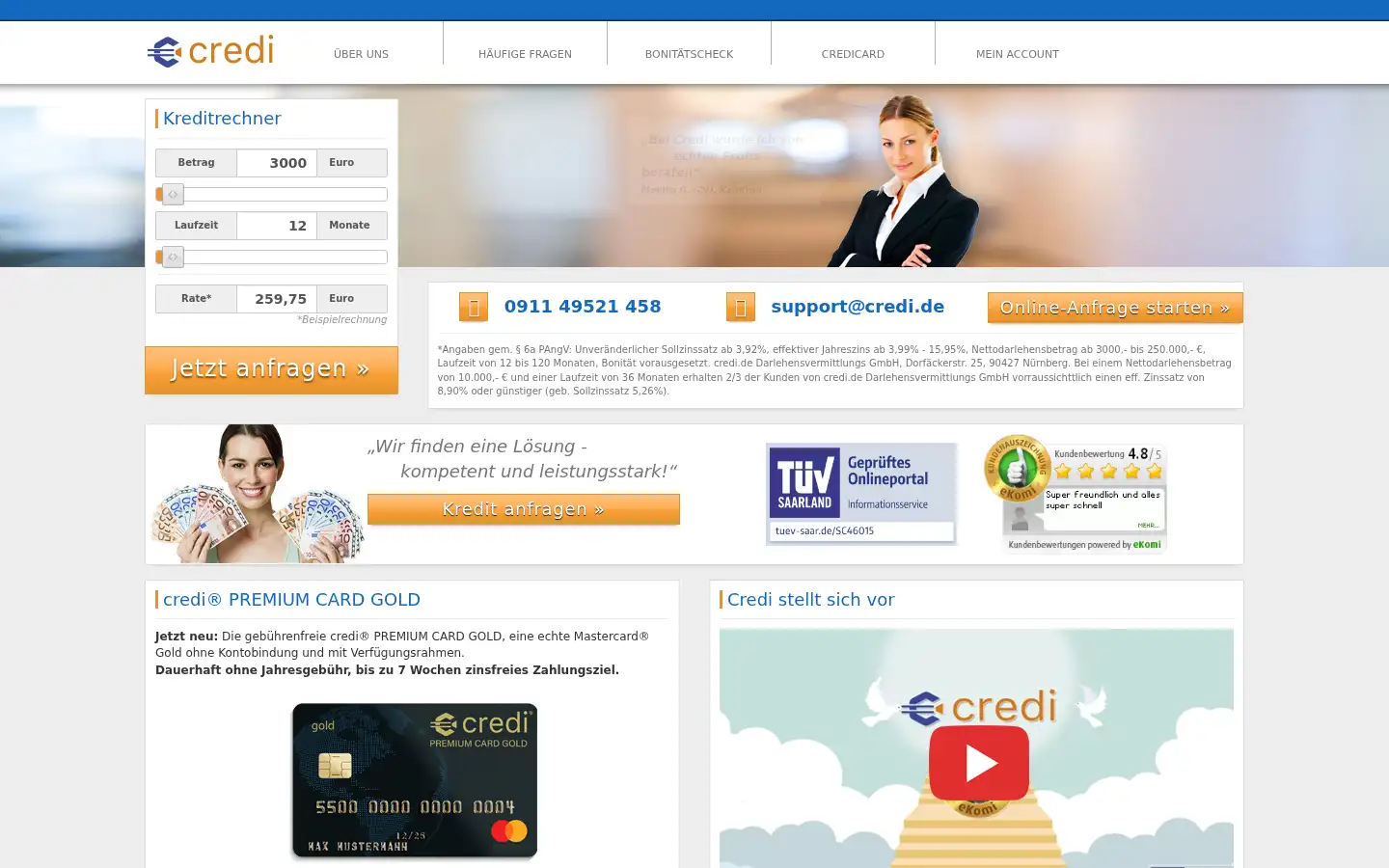 Screenshot of credi.de