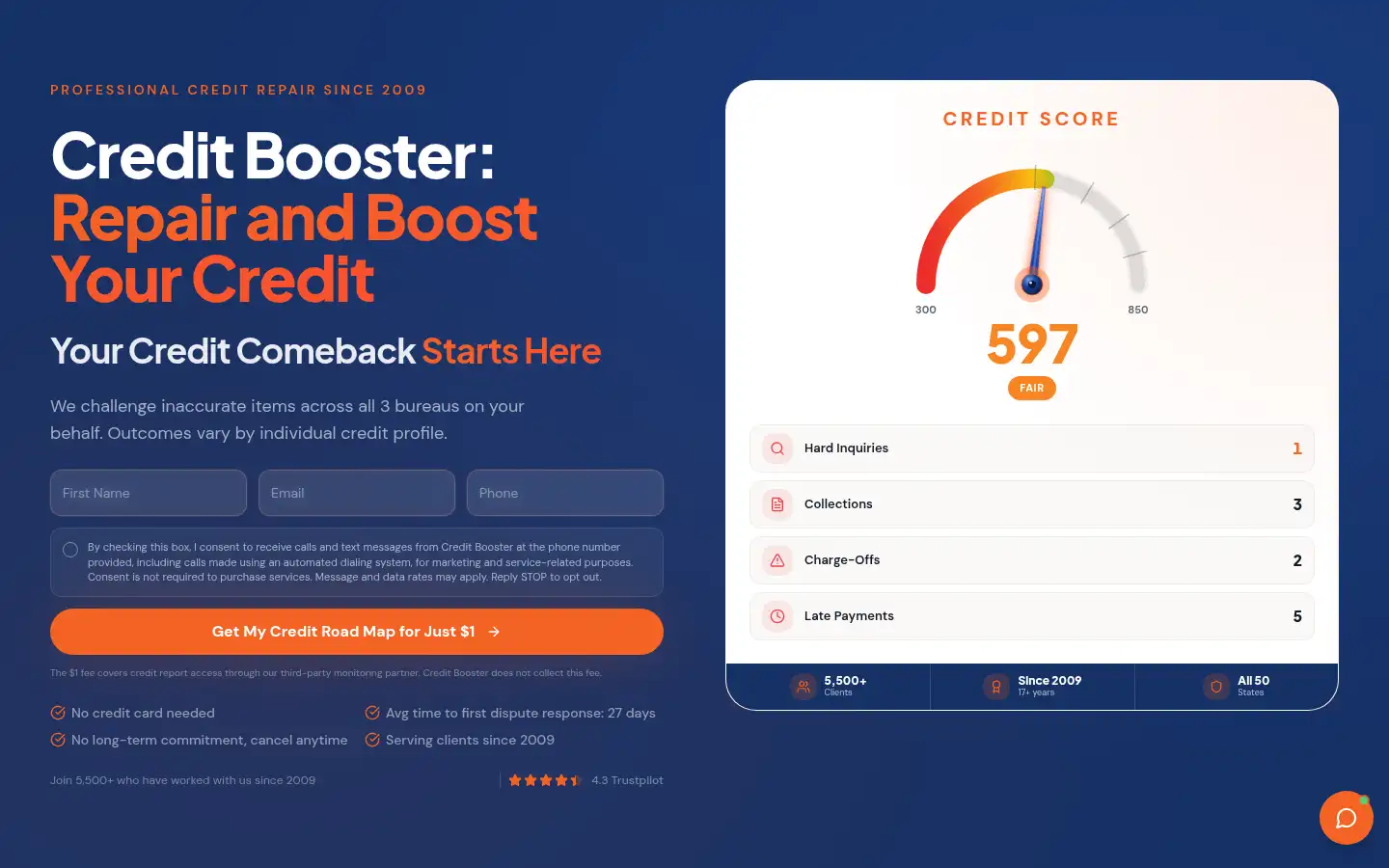 Screenshot of creditbooster.com