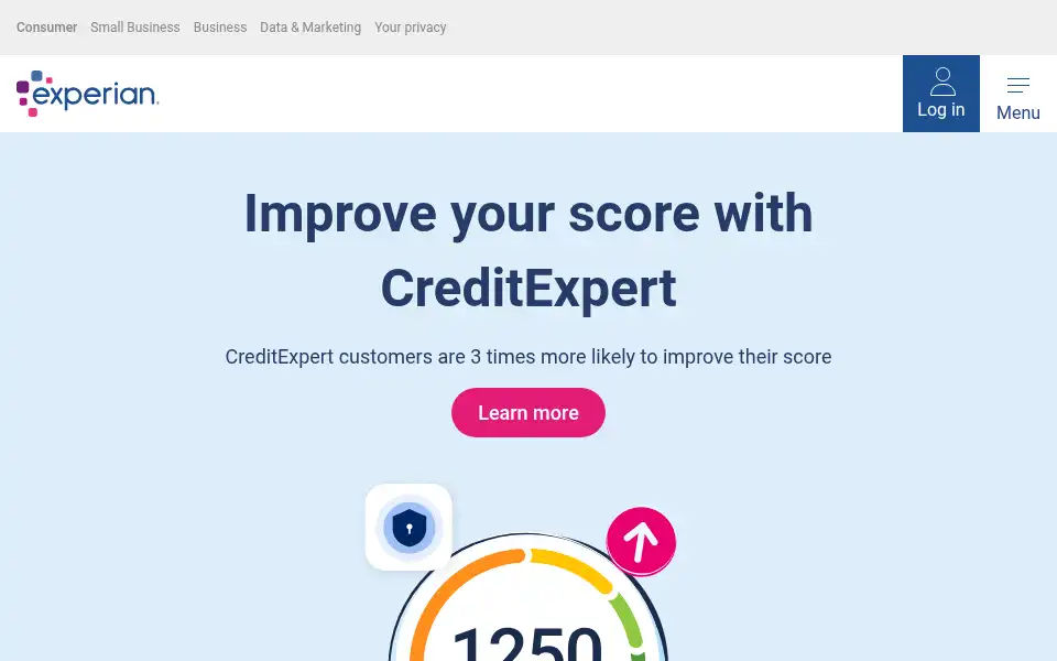 Screenshot of creditexpert.co.uk