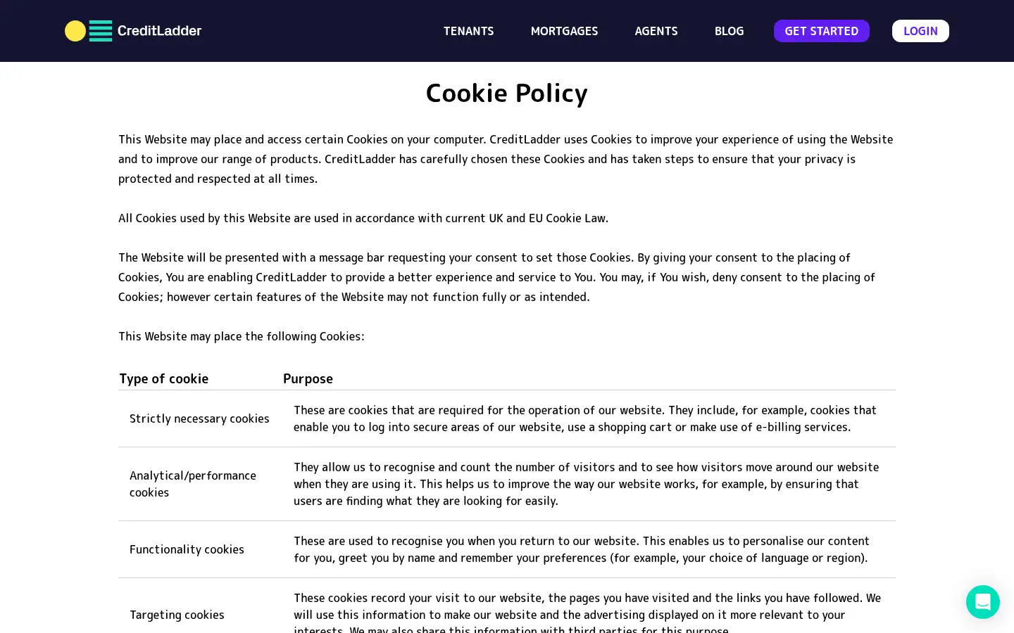 Screenshot of creditladder.co.uk