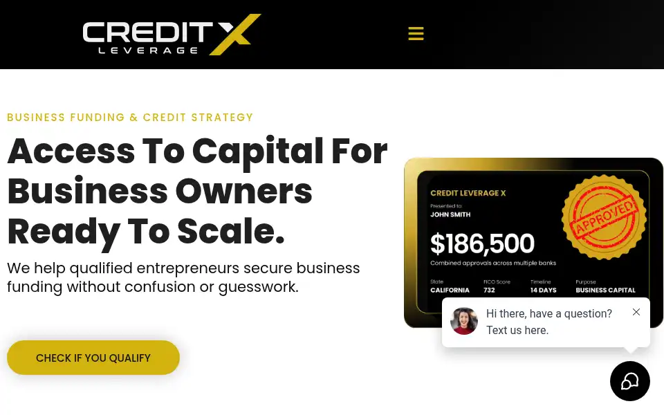 Screenshot of creditleveragex.com