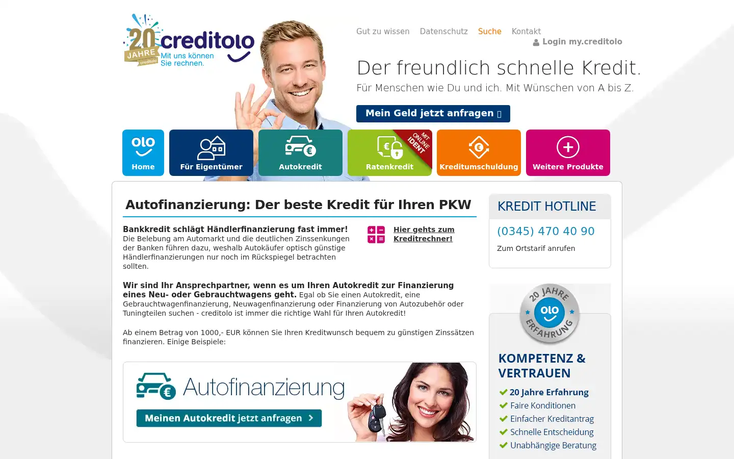 Screenshot of creditolo.de