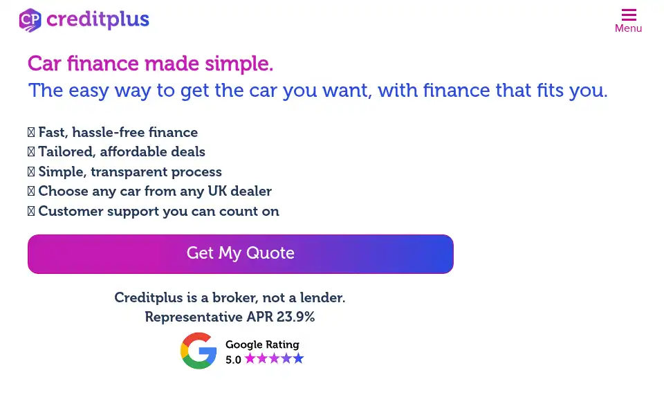 Screenshot of creditplus.finance