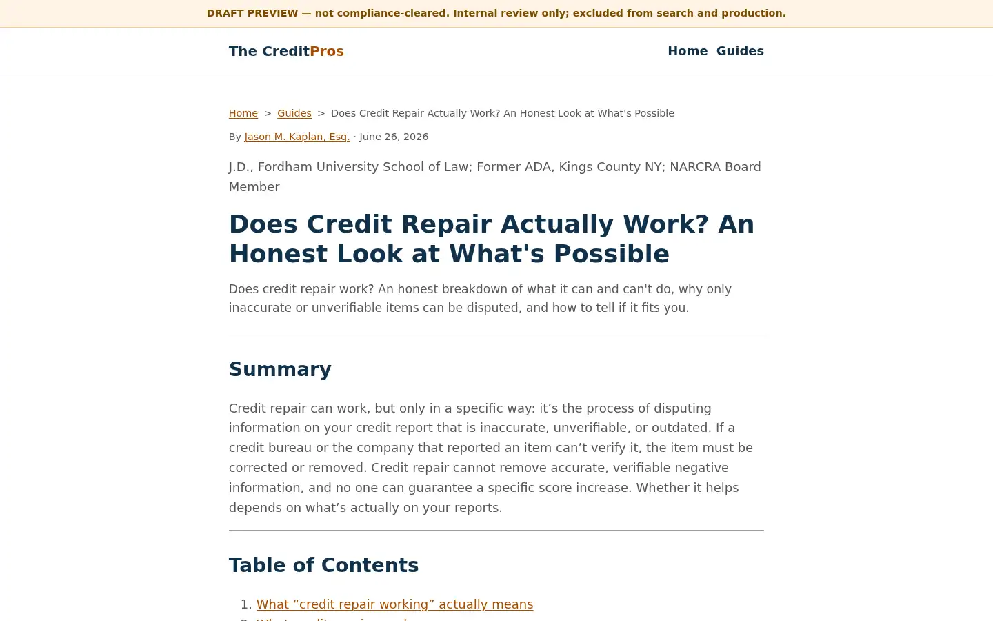Screenshot of creditpros.com