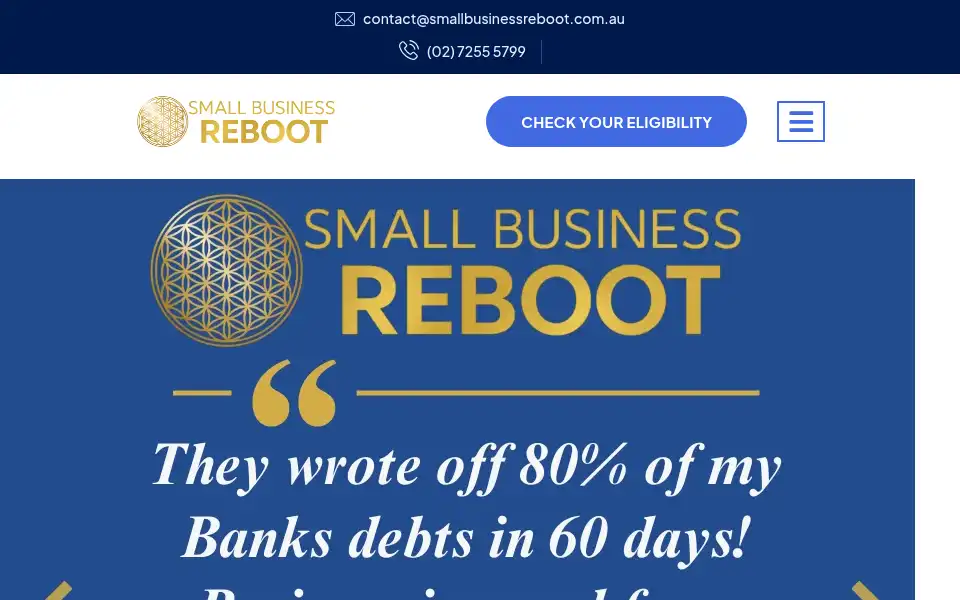 Screenshot of creditreboot.com.au