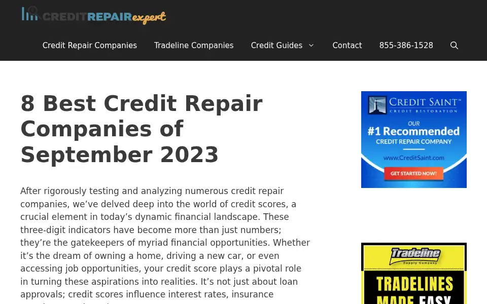 Screenshot of creditrepairexpert.org