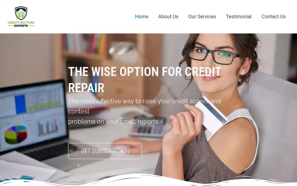 Screenshot of creditrestoreexperts.com
