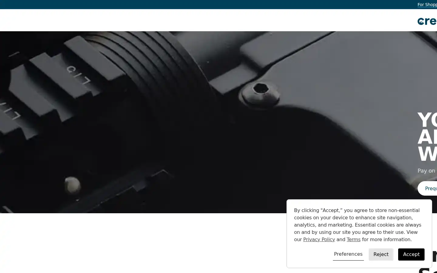 Screenshot of credova.com