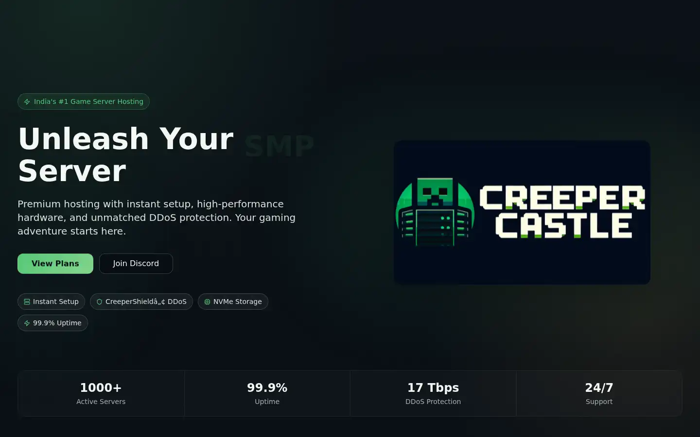 Screenshot of creepercastle.cloud
