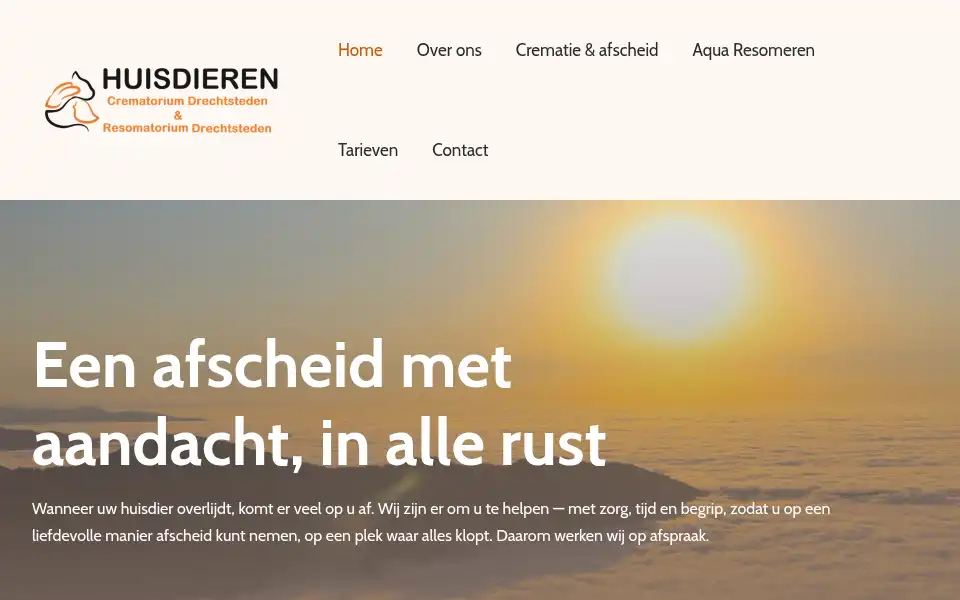 Screenshot of crematiehuisdier.nl