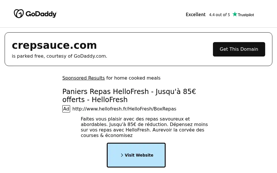 Screenshot of crepsauce.com
