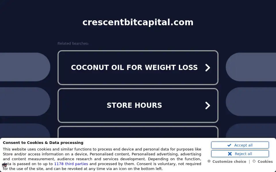 Screenshot of crescentbitcapital.com