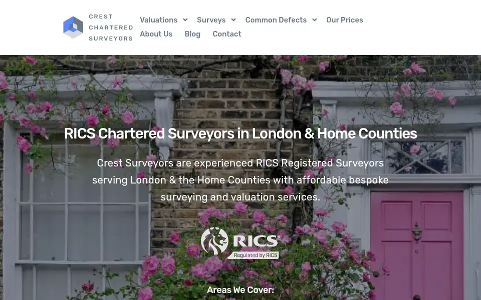 Screenshot of crestsurveyors.co.uk