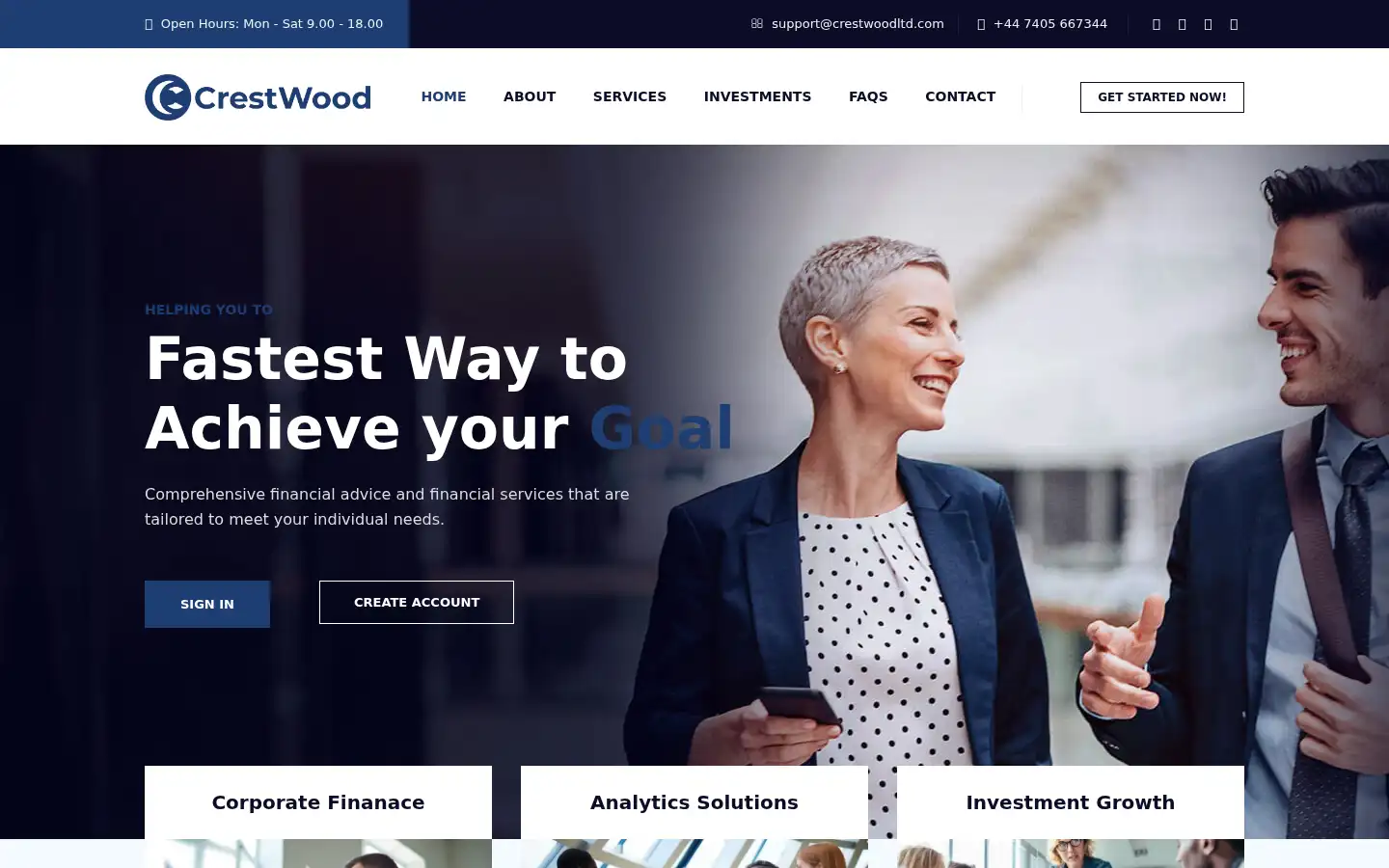Screenshot of crestwoodltd.com