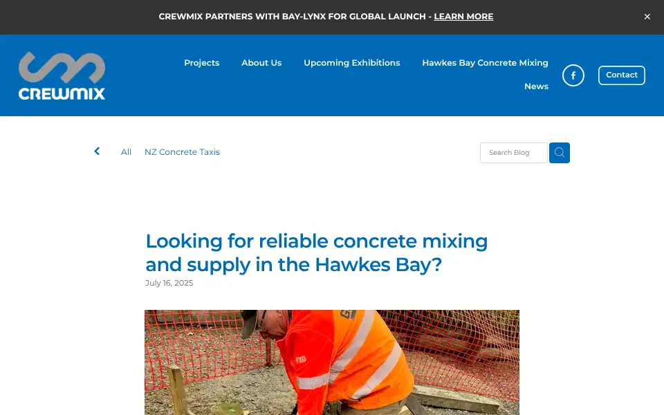 Screenshot of crewmix.co.nz