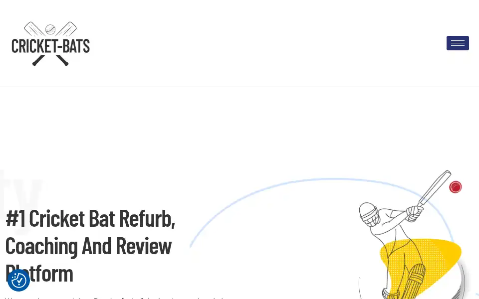 Screenshot of cricket-bats.com