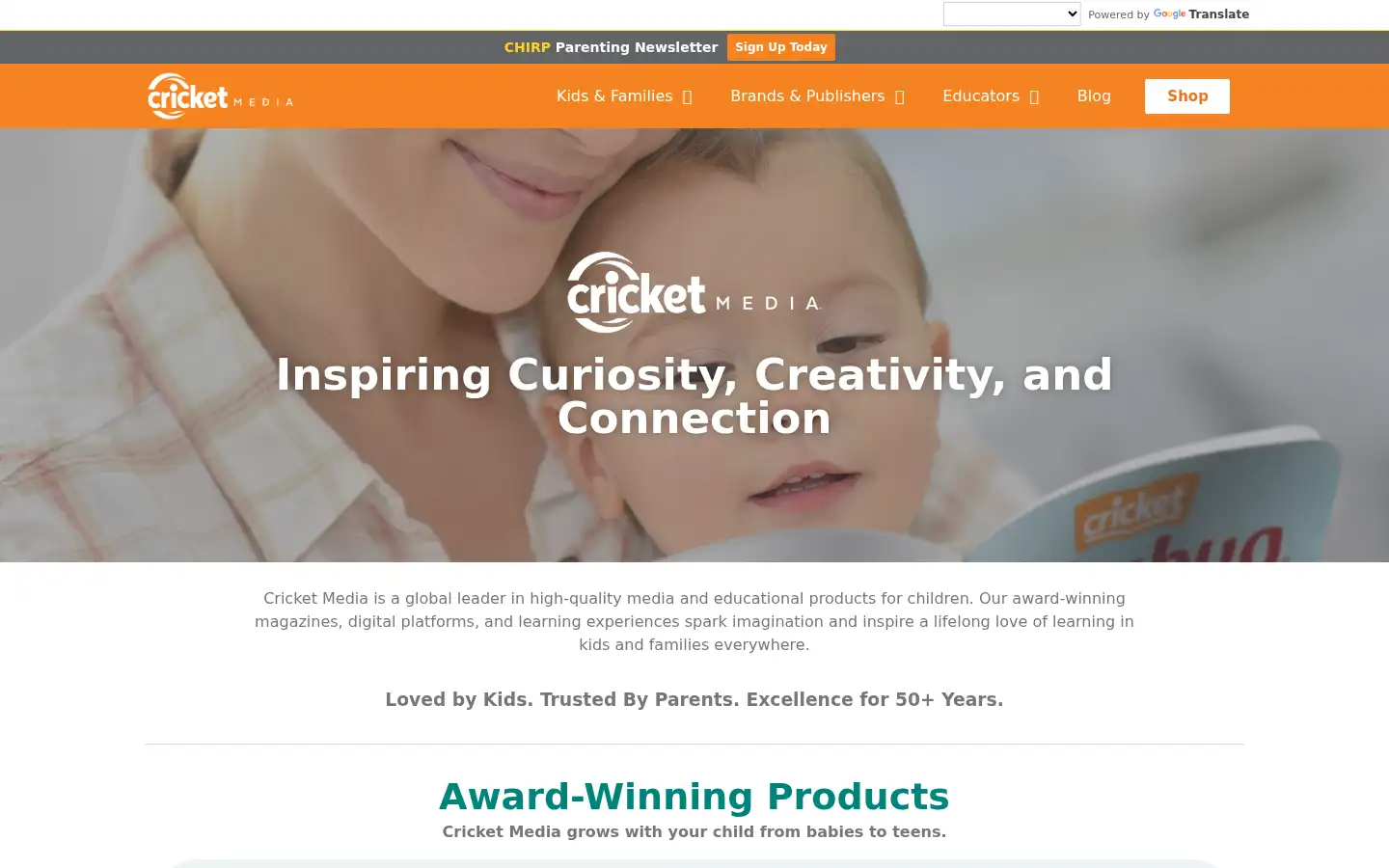 Screenshot of cricketmedia.com