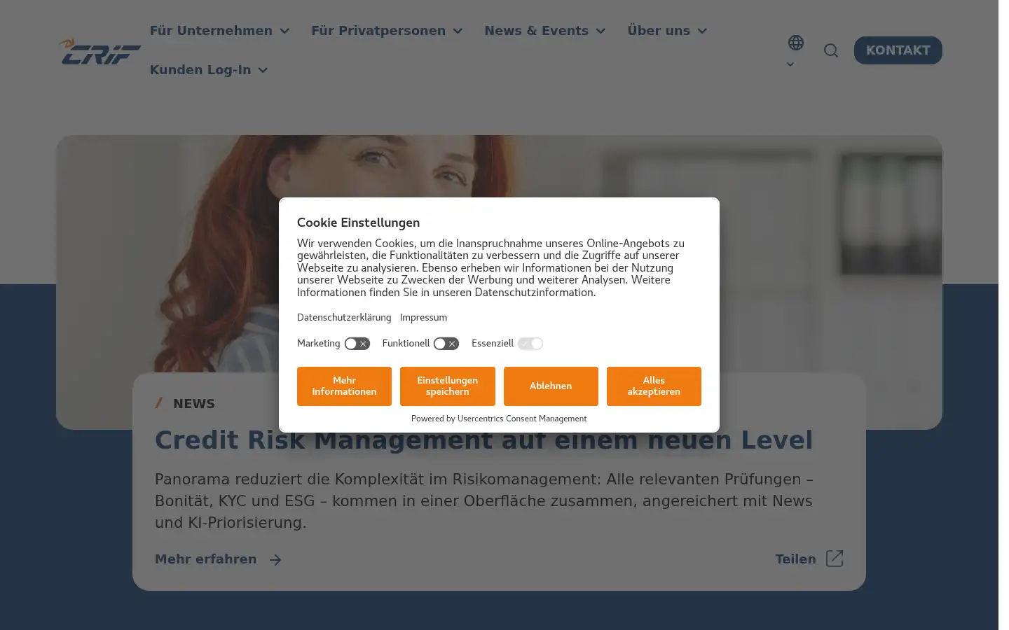 Screenshot of crif.de