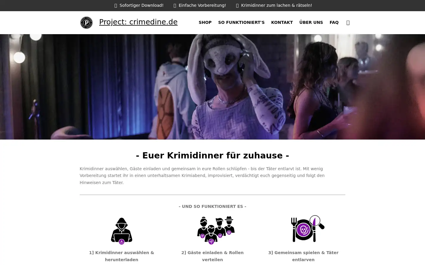 Screenshot of crimedine.de