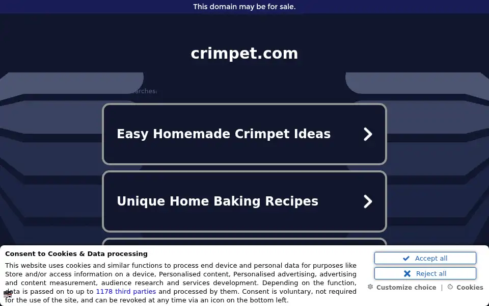 Screenshot of crimpet.com
