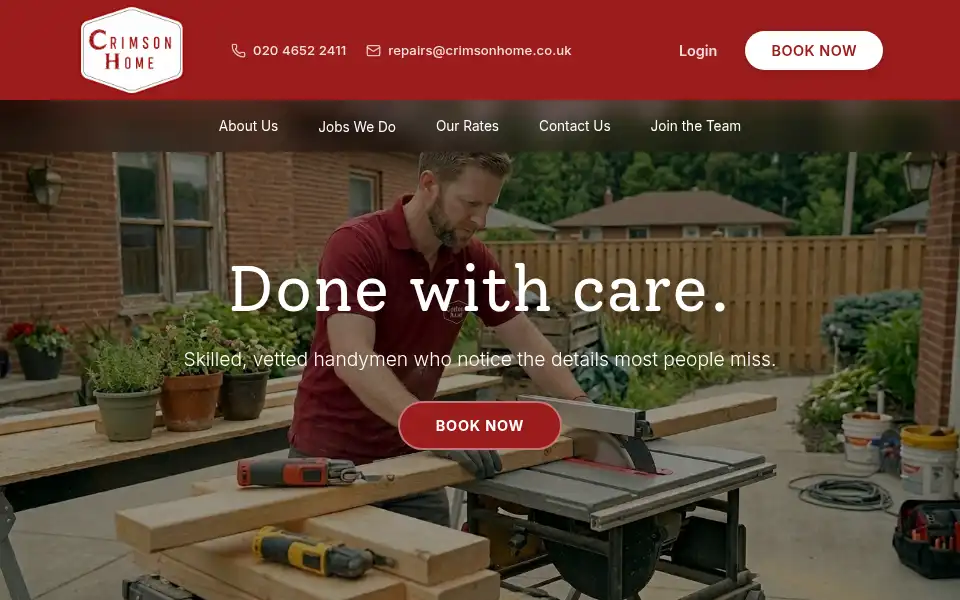 Screenshot of crimsonhome.co.uk