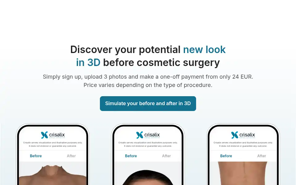 Screenshot of crisalix.com