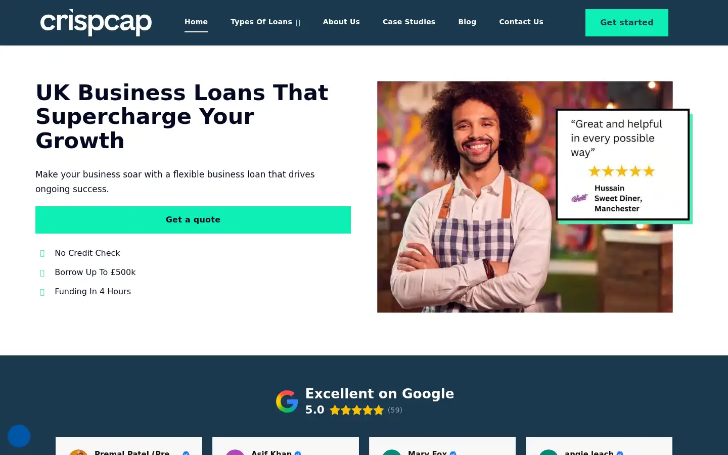 Screenshot of crispcap.co.uk