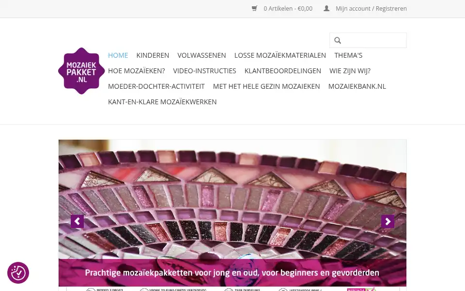 Screenshot of cristallo.nl