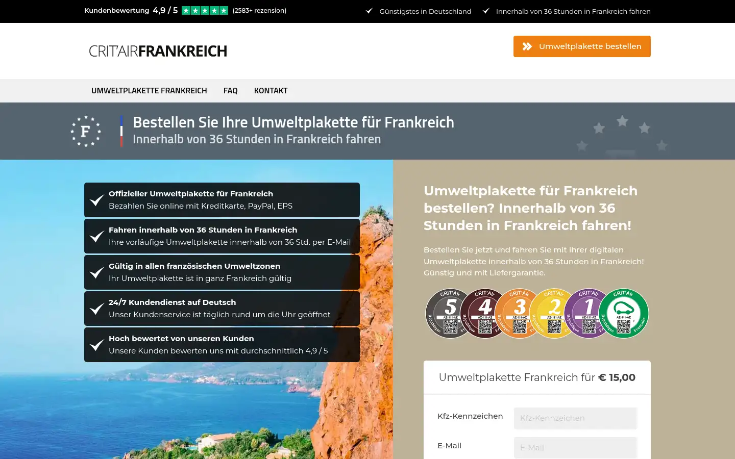 Screenshot of critairfrankreich.de