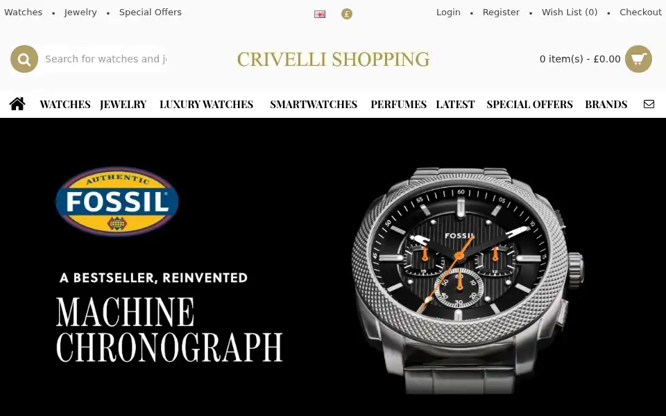 Screenshot of crivellishopping.co.uk