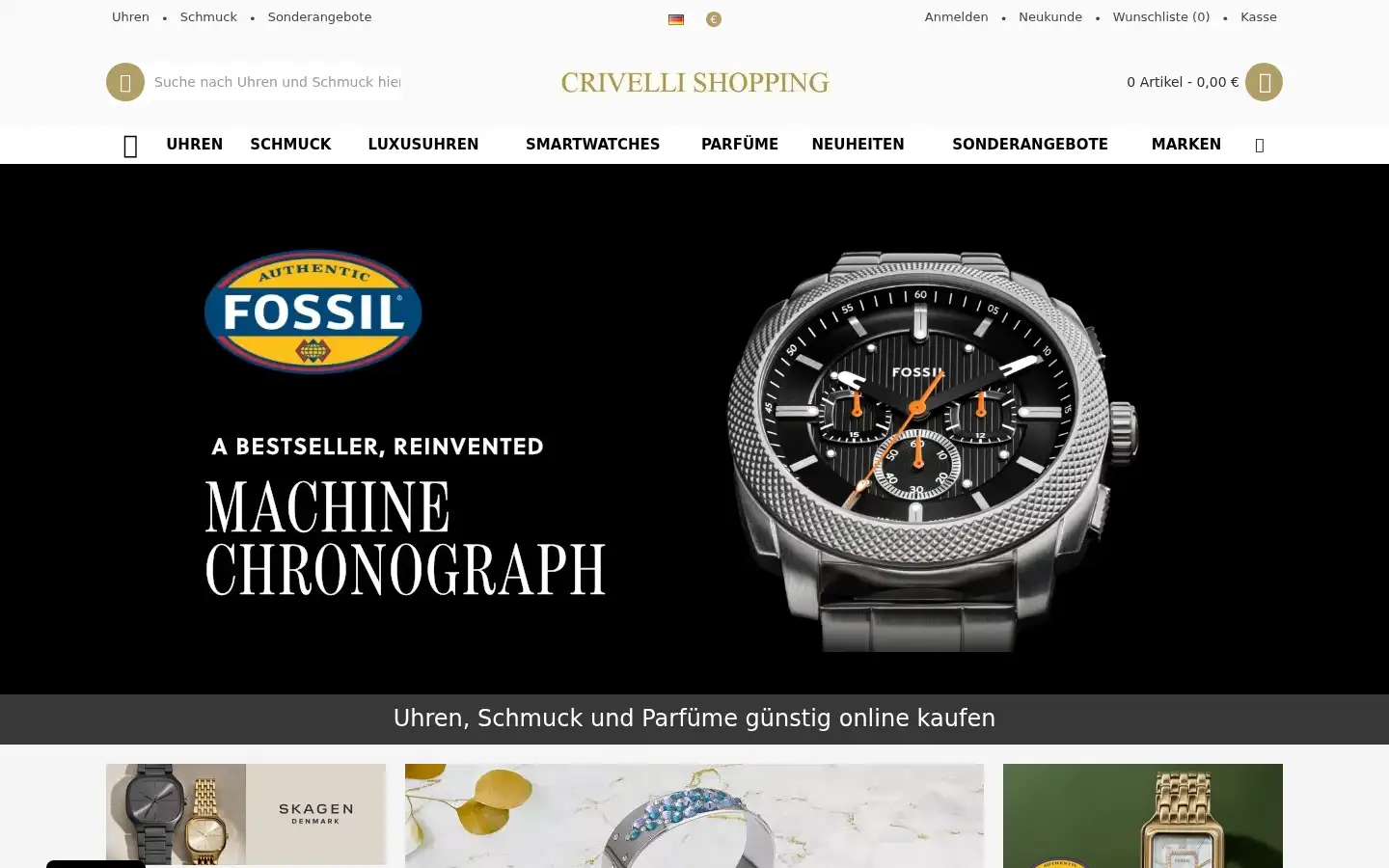 Screenshot of crivellishopping.de