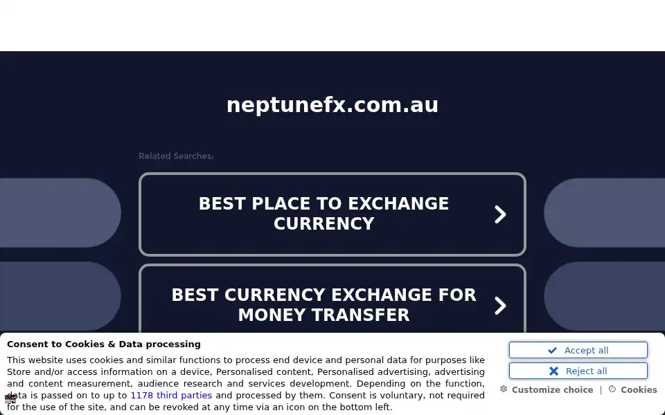 Screenshot of crm.neptunefx.com.au
