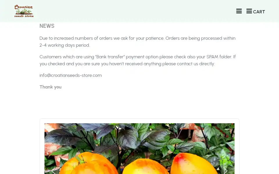Screenshot of croatianseeds-store.com