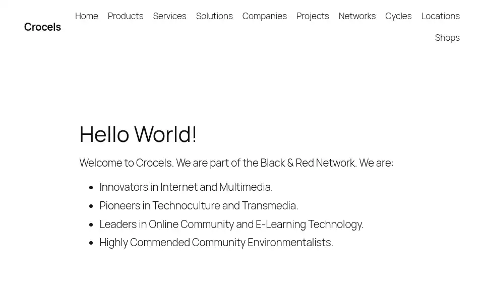 Screenshot of crocels.net